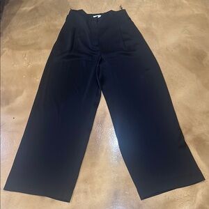 Nanushka Rich Black liquid satin wide leg pants.  Super classy,